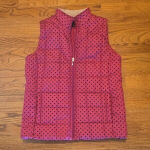Pink Polka Dot Puffer Vest